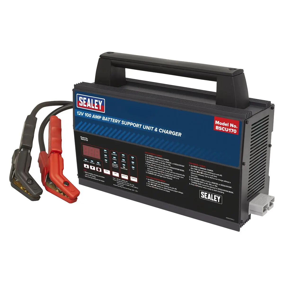 Sealey Battery Support Unit & Charger - 12V 100A - Image 2