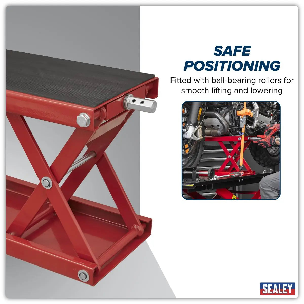 Sealey Motorcycle Scissor Stand 450kg Capacity - Image 6