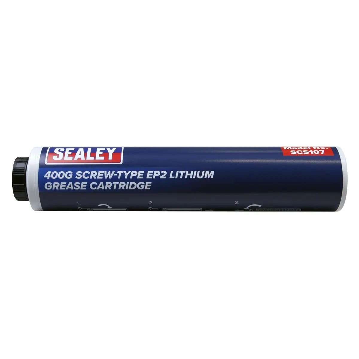 Sealey Screw-Type EP2 Lithium Grease Cartridge 400g - Image 2