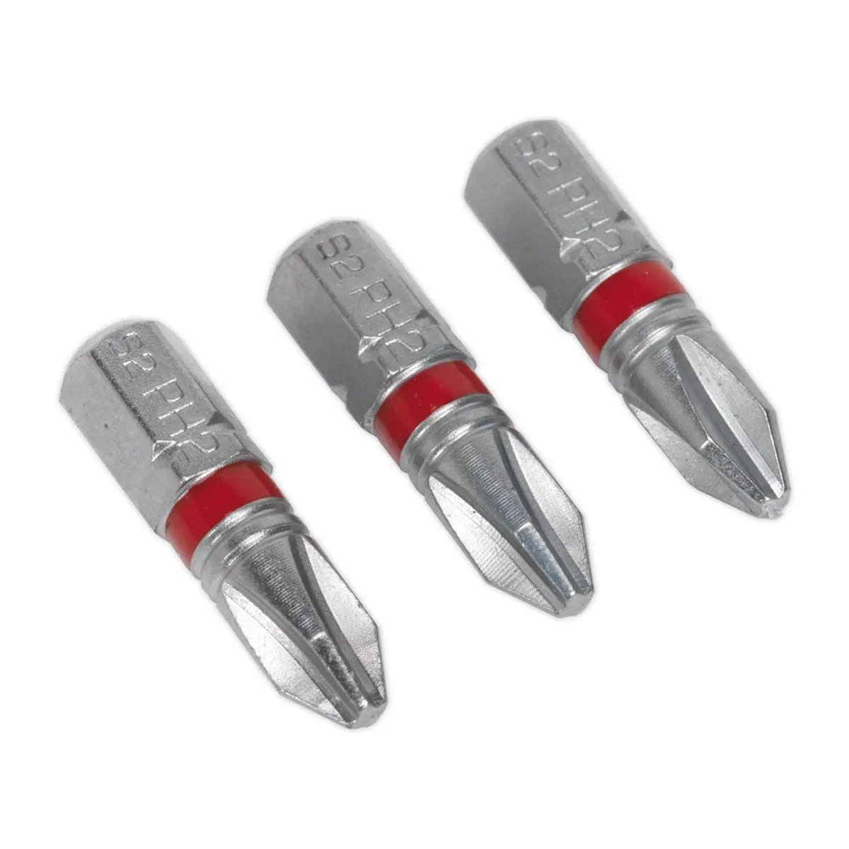 Sealey Screwdriver Bits Colour Coded S2 Steel 3 Pack Pozi Phillips Slotted 25mm 75mm - Image 10