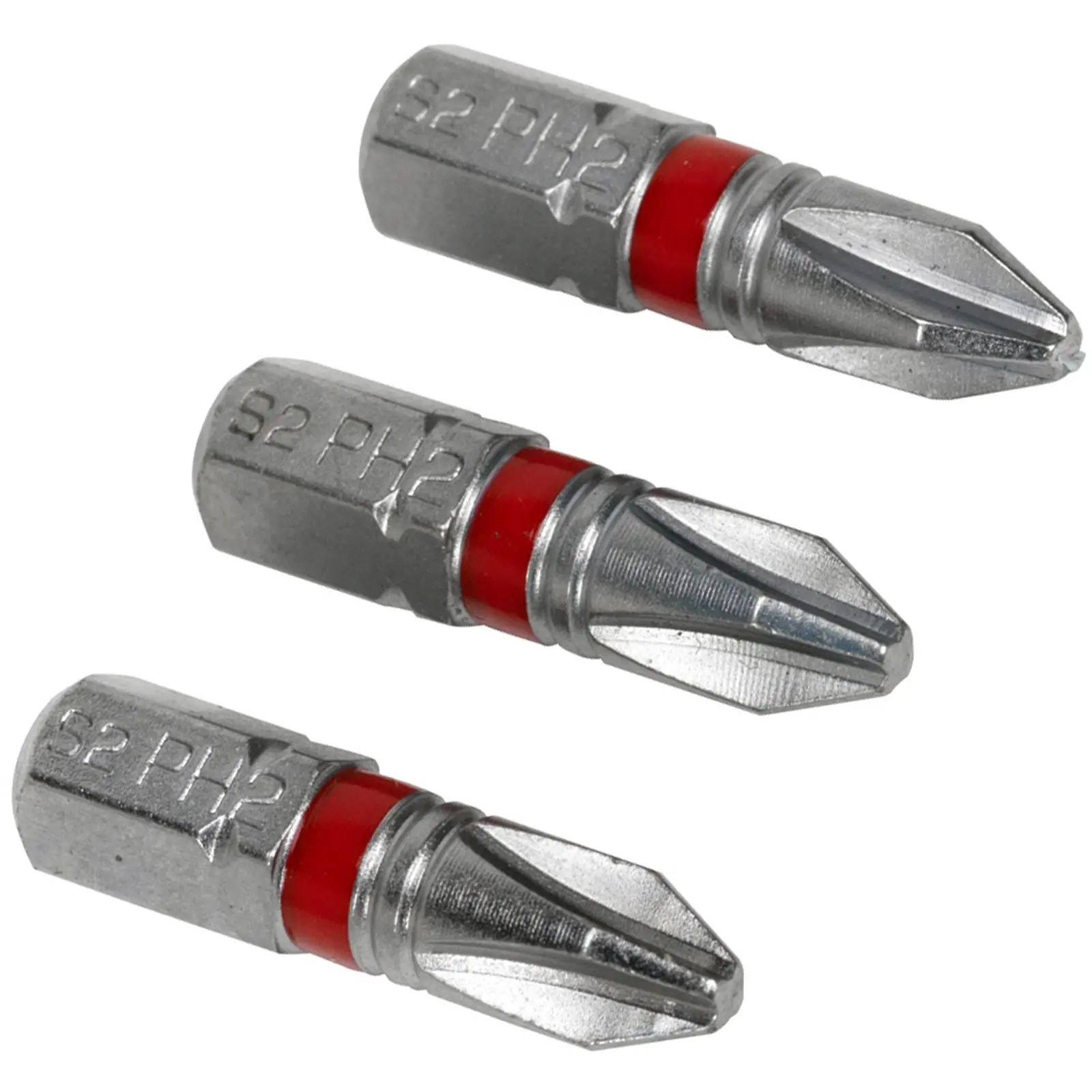 Sealey Screwdriver Bits Colour Coded S2 Steel 3 Pack Pozi Phillips Slotted 25mm 75mm - Image 11