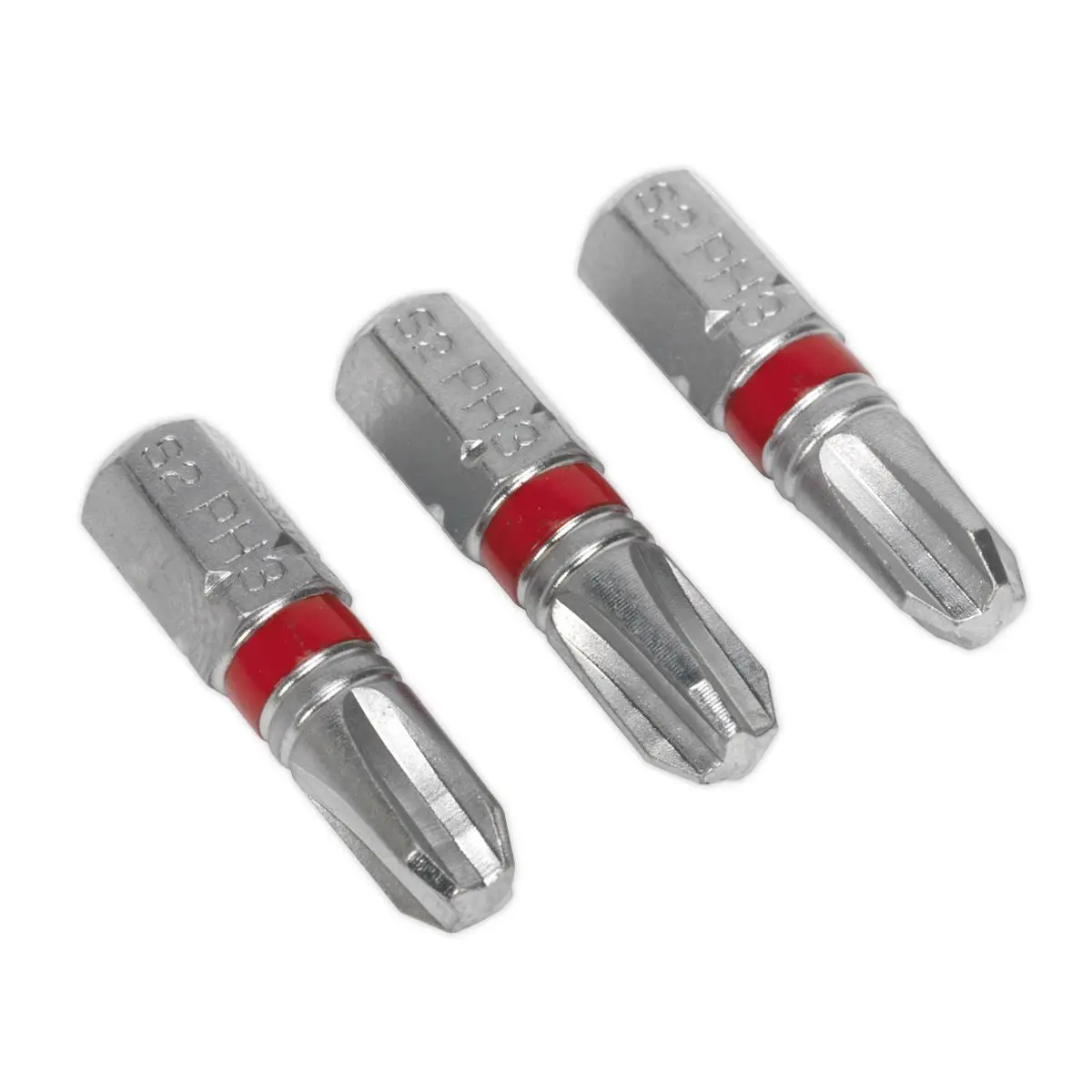 Sealey Screwdriver Bits Colour Coded S2 Steel 3 Pack Pozi Phillips Slotted 25mm 75mm - Image 13