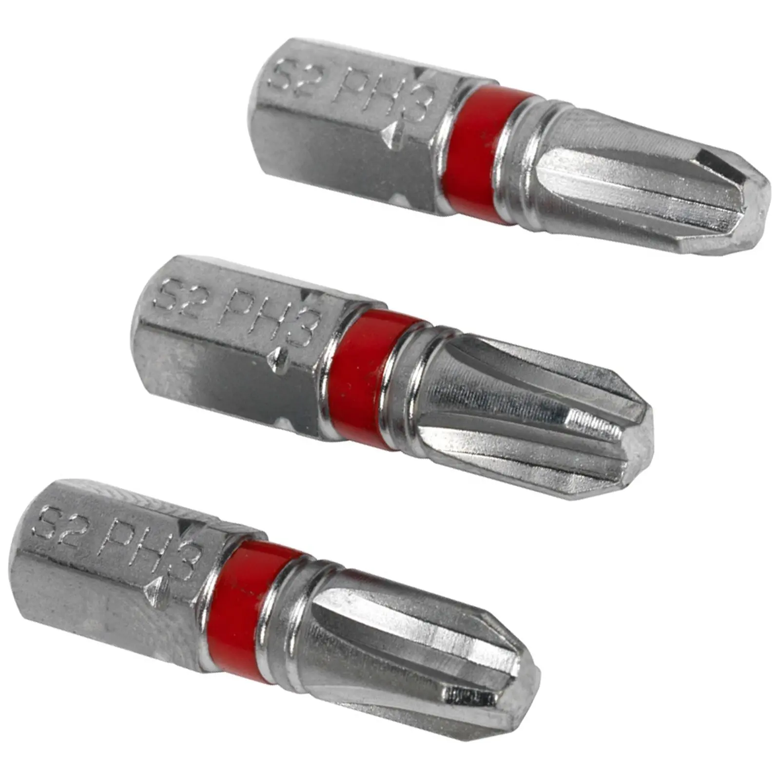 Sealey Screwdriver Bits Colour Coded S2 Steel 3 Pack Pozi Phillips Slotted 25mm 75mm - Image 14