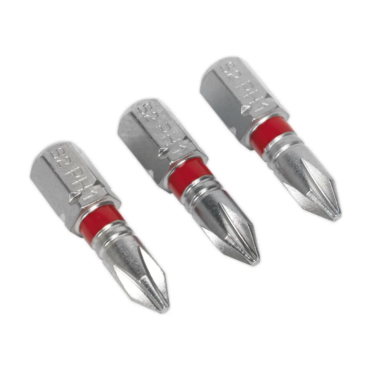 Sealey Screwdriver Bits Colour Coded S2 Steel 3 Pack Pozi Phillips Slotted 25mm 75mm - Image 19