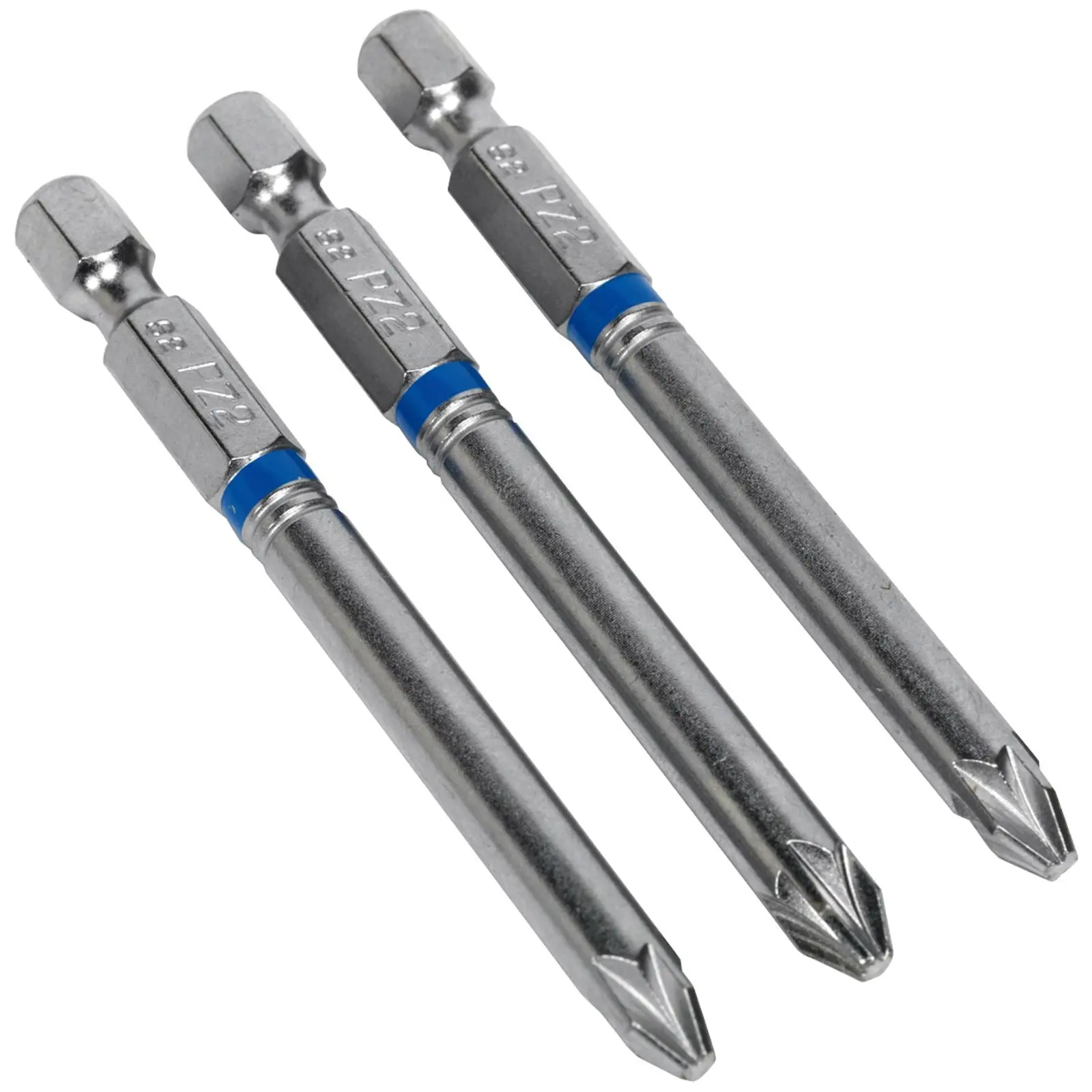 Sealey Screwdriver Bits Colour Coded S2 Steel 3 Pack Pozi Phillips Slotted 25mm 75mm - Image 26