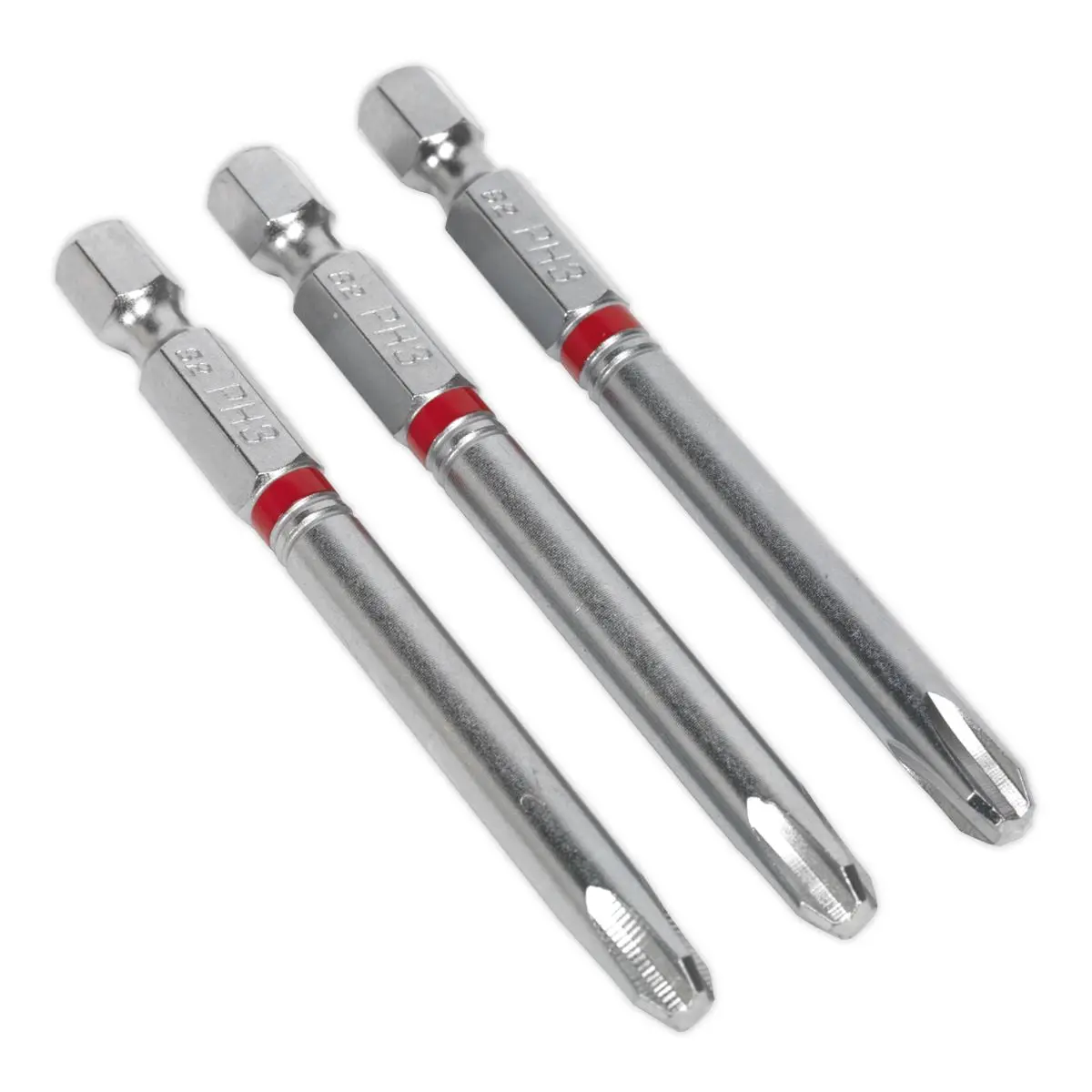 Sealey Screwdriver Bits Colour Coded S2 Steel 3 Pack Pozi Phillips Slotted 25mm 75mm - Image 28