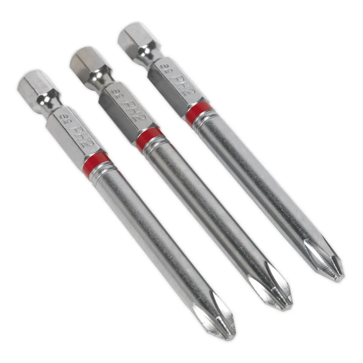 Sealey Screwdriver Bits Colour Coded S2 Steel 3 Pack Pozi Phillips Slotted 25mm 75mm - Image 34