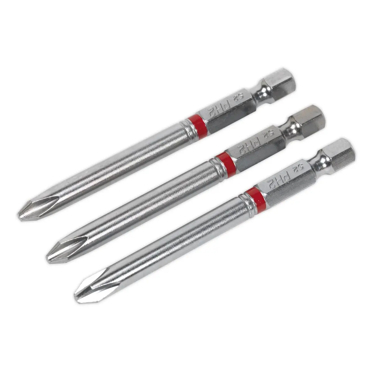 Sealey Screwdriver Bits Colour Coded S2 Steel 3 Pack Pozi Phillips Slotted 25mm 75mm - Image 36