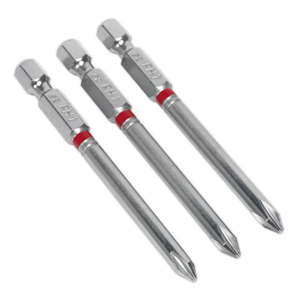 Sealey Screwdriver Bits Colour Coded S2 Steel 3 Pack Pozi Phillips Slotted 25mm 75mm - Image 37