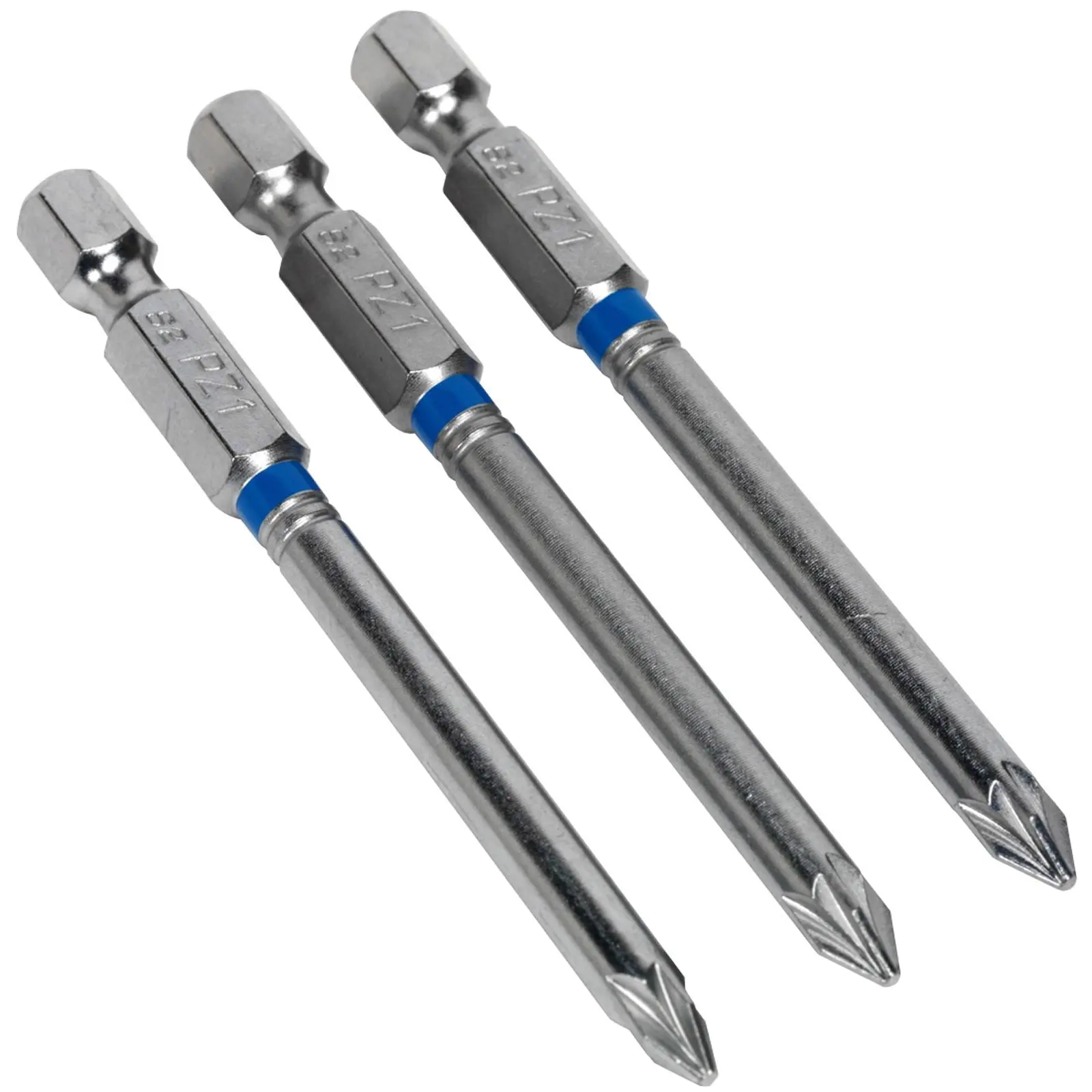 Sealey Screwdriver Bits Colour Coded S2 Steel 3 Pack Pozi Phillips Slotted 25mm 75mm - Image 44