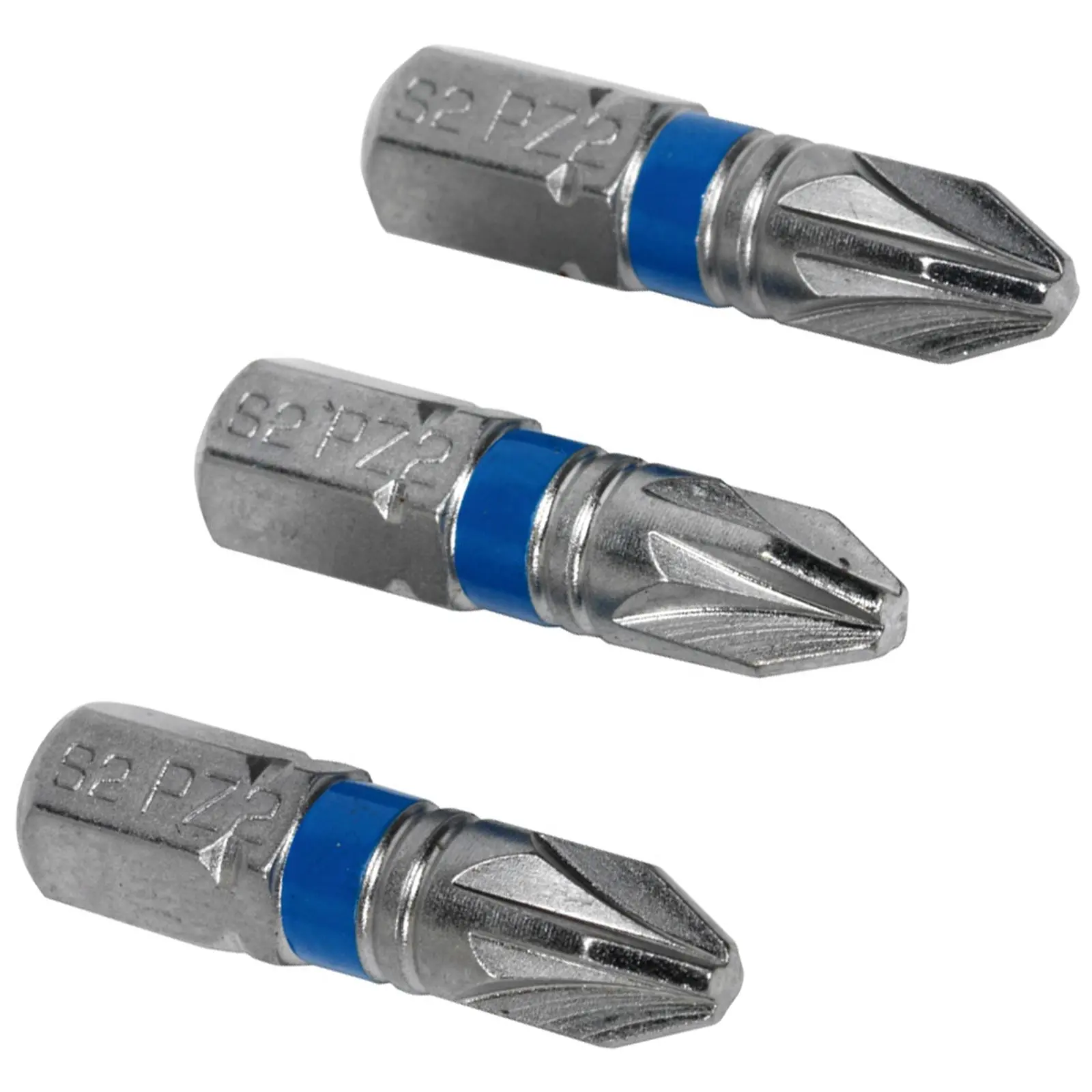 Sealey Screwdriver Bits Colour Coded S2 Steel 3 Pack Pozi Phillips Slotted 25mm 75mm - Image 47