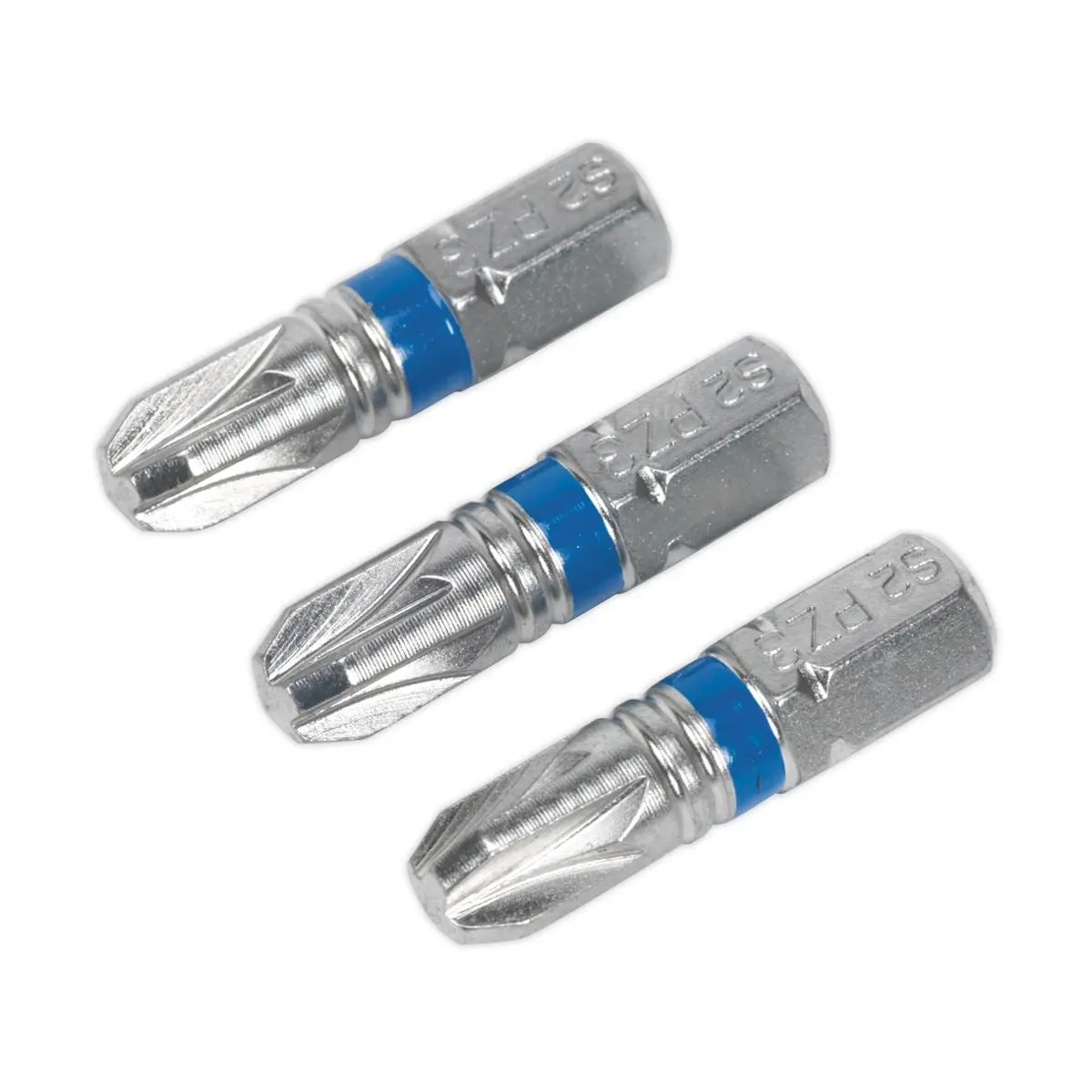 Sealey Screwdriver Bits Colour Coded S2 Steel 3 Pack Pozi Phillips Slotted 25mm 75mm - Image 5