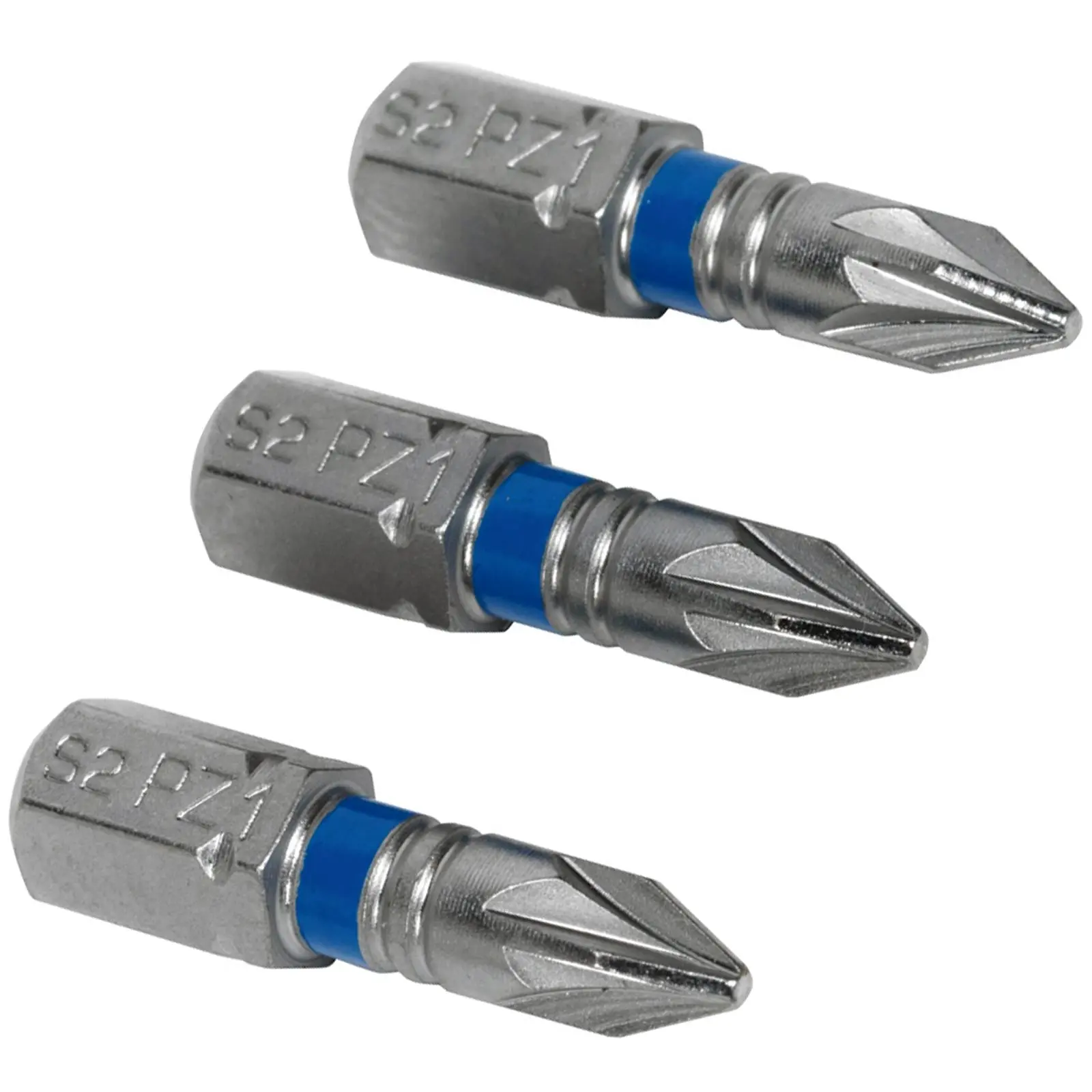 Sealey Screwdriver Bits Colour Coded S2 Steel 3 Pack Pozi Phillips Slotted 25mm 75mm - Image 50