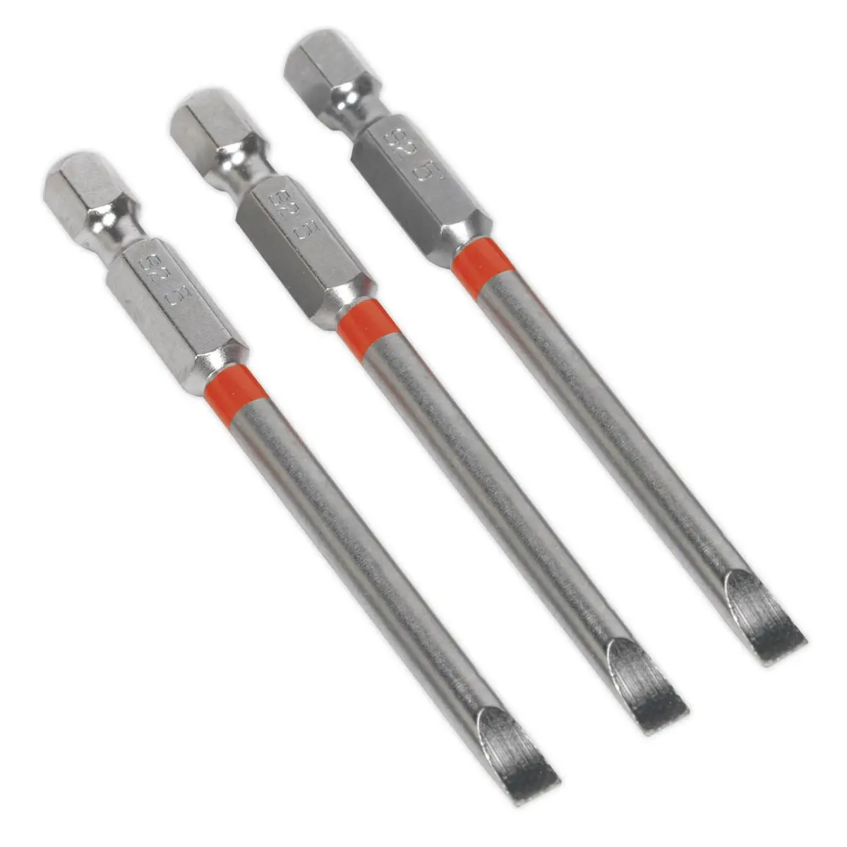 Sealey Screwdriver Bits Colour Coded S2 Steel 3 Pack Pozi Phillips Slotted 25mm 75mm - Image 6