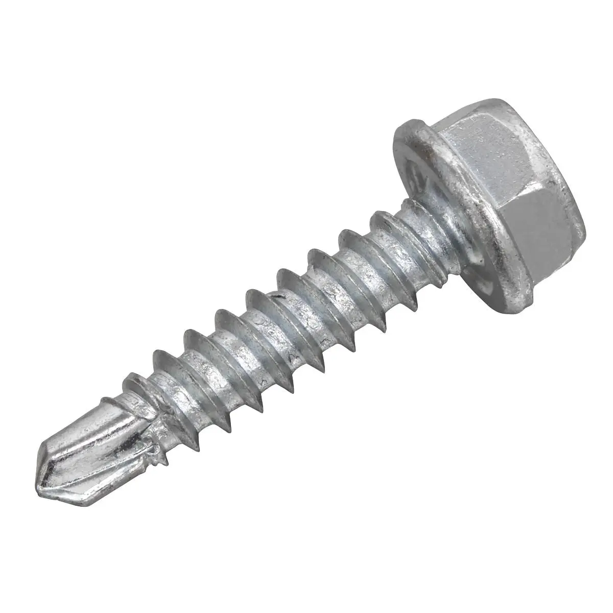 Sealey Self-Drilling Screw 4.2 x 19mm Hex Head Zinc Pack of 100 - Image 3