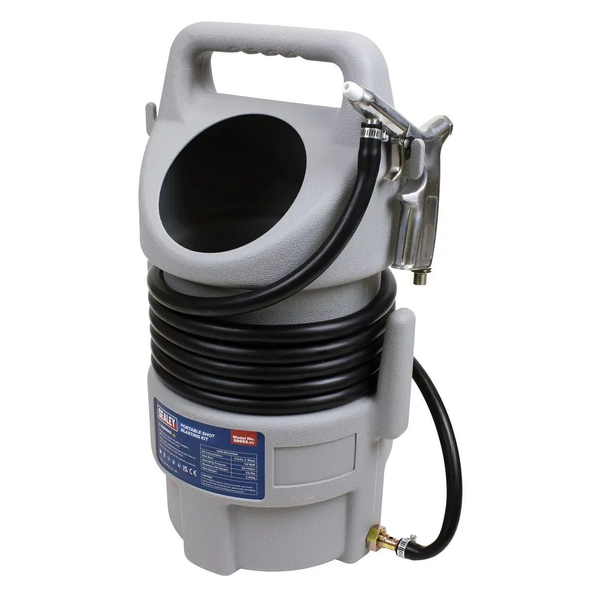 Sealey Shot Blasting Kit 22kg Capacity - Image 2