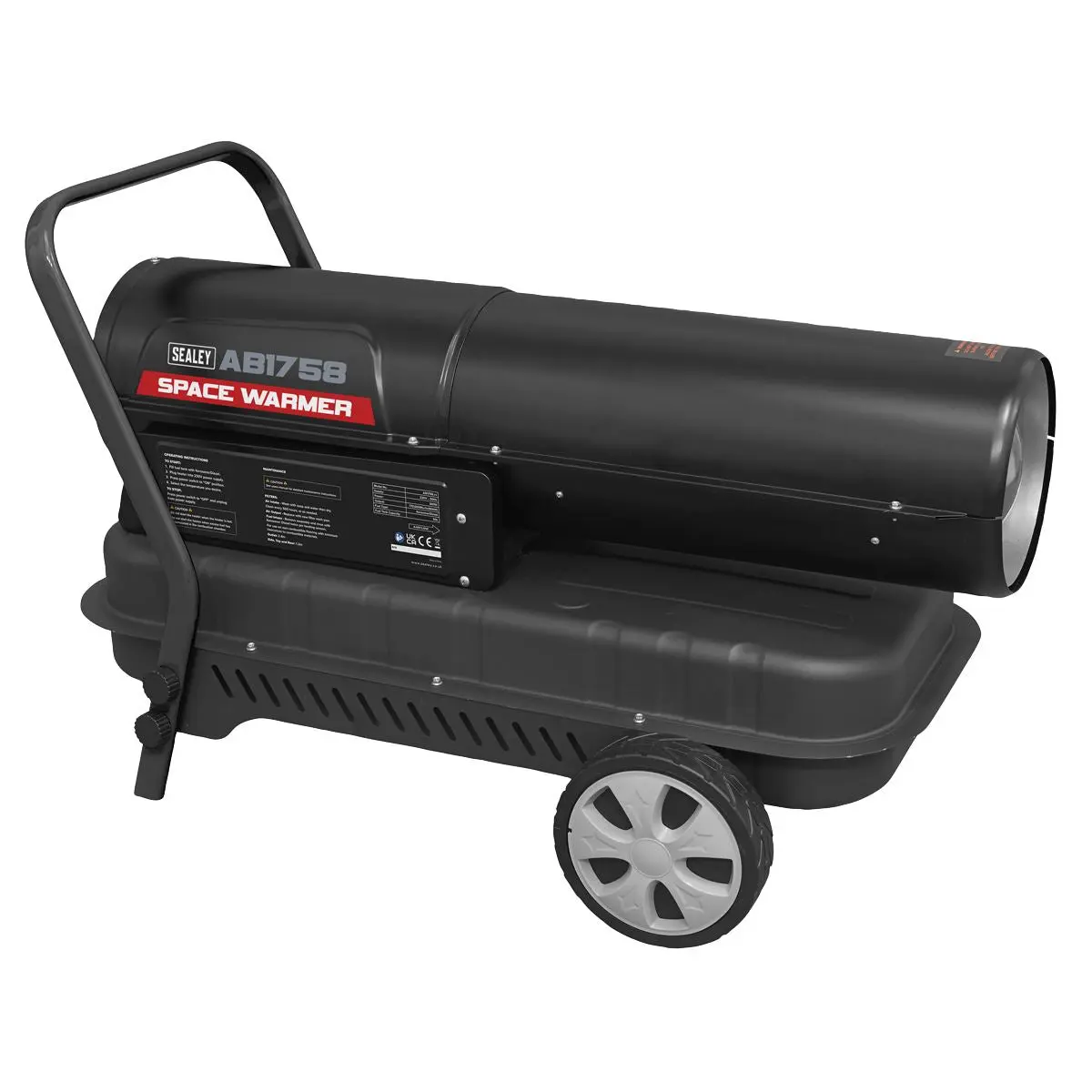Sealey Space Warmer® Kerosene/Diesel Heater with Wheels 175,000Btu/hr - Image 3