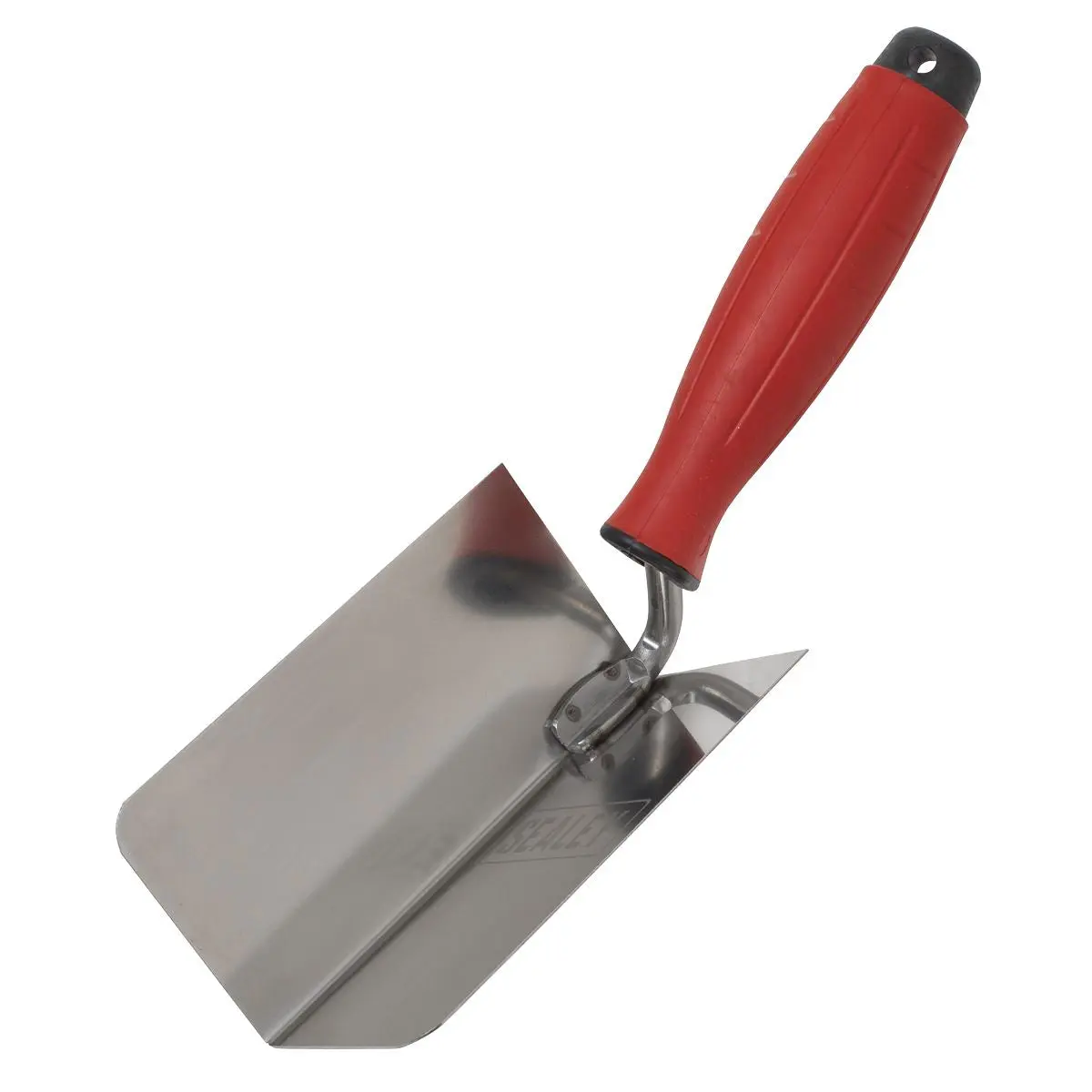 Sealey Stainless Steel Internal Corner Trowel - Rubber Handle - 120 x 60mm - Image 4