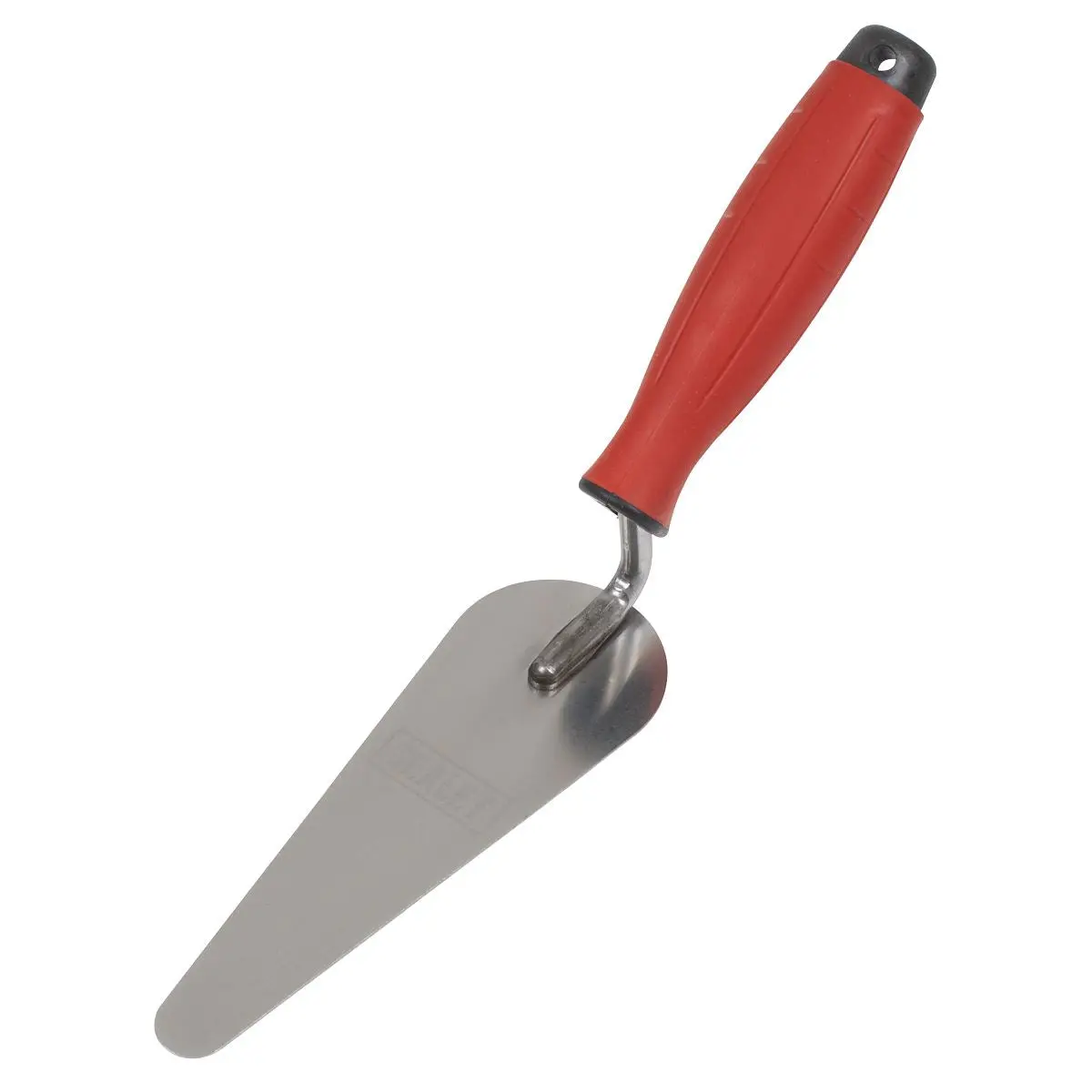 Sealey Stainless Steel Narrow Gauging Trowel - Rubber Handle - 160mm - Image 2