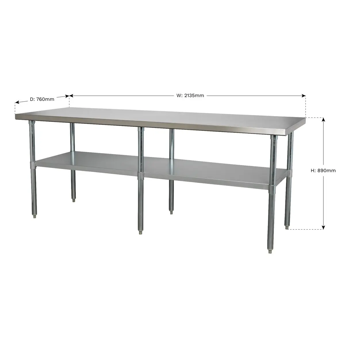 Sealey Stainless Steel Workbench 2.1m - Image 2