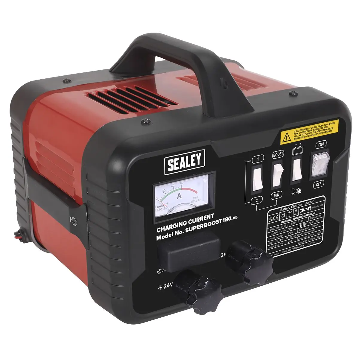 Sealey Starter/Charger 180/40A 12/24V 230V - Image 6