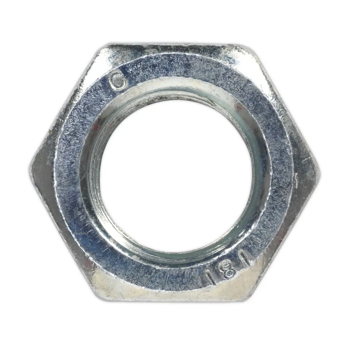Sealey Steel Nut DIN 934 - M20 Zinc Pack of 10 - Image 2