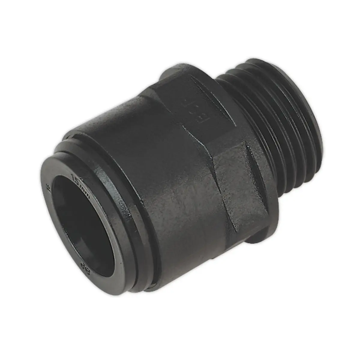 John Guest Straight Adaptor 15mm 1/2"BSP Pack of 2 (John Guest Speedfit® - PM011514E)