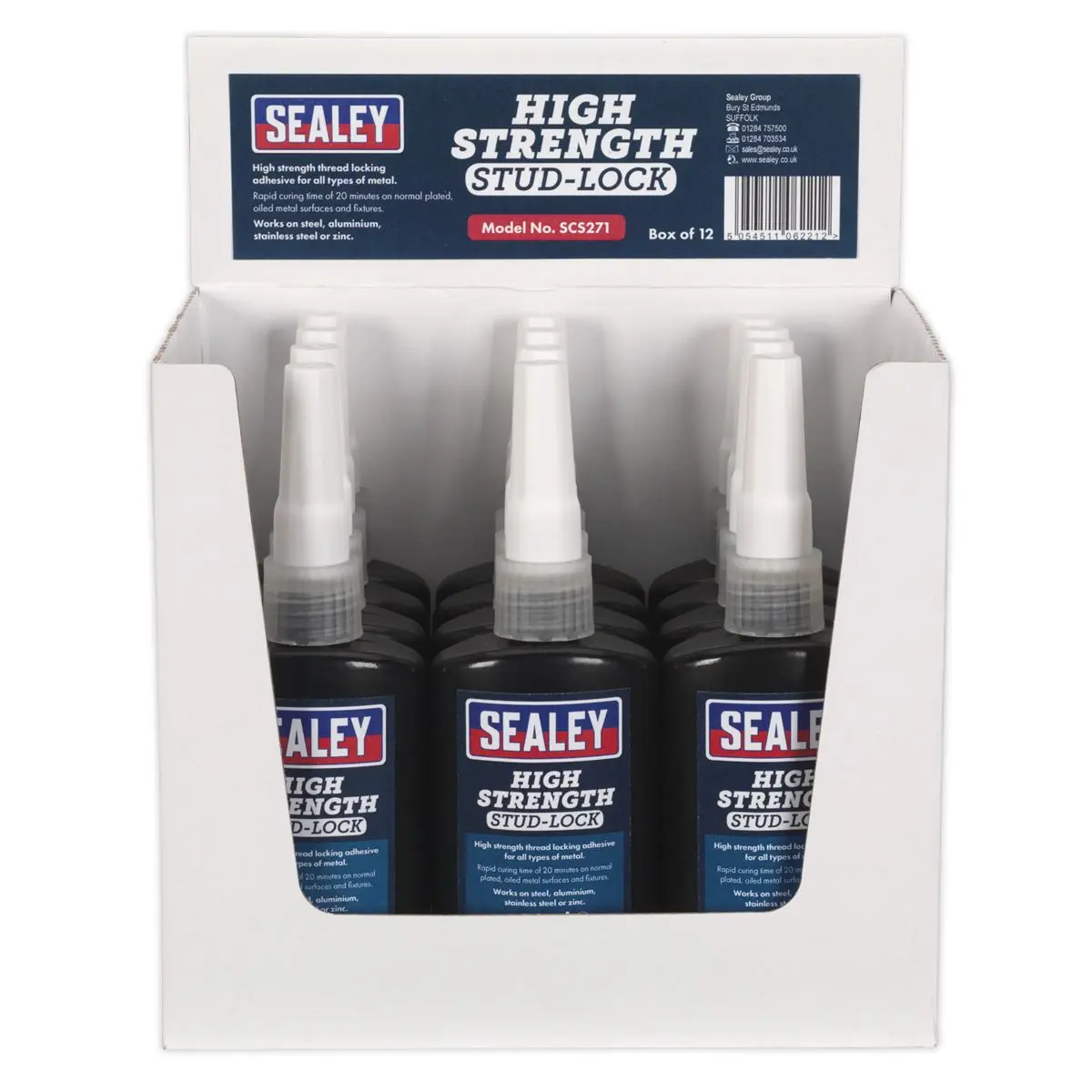 Sealey Stud Lock High Strength 50ml Pack of 12 - Image 3