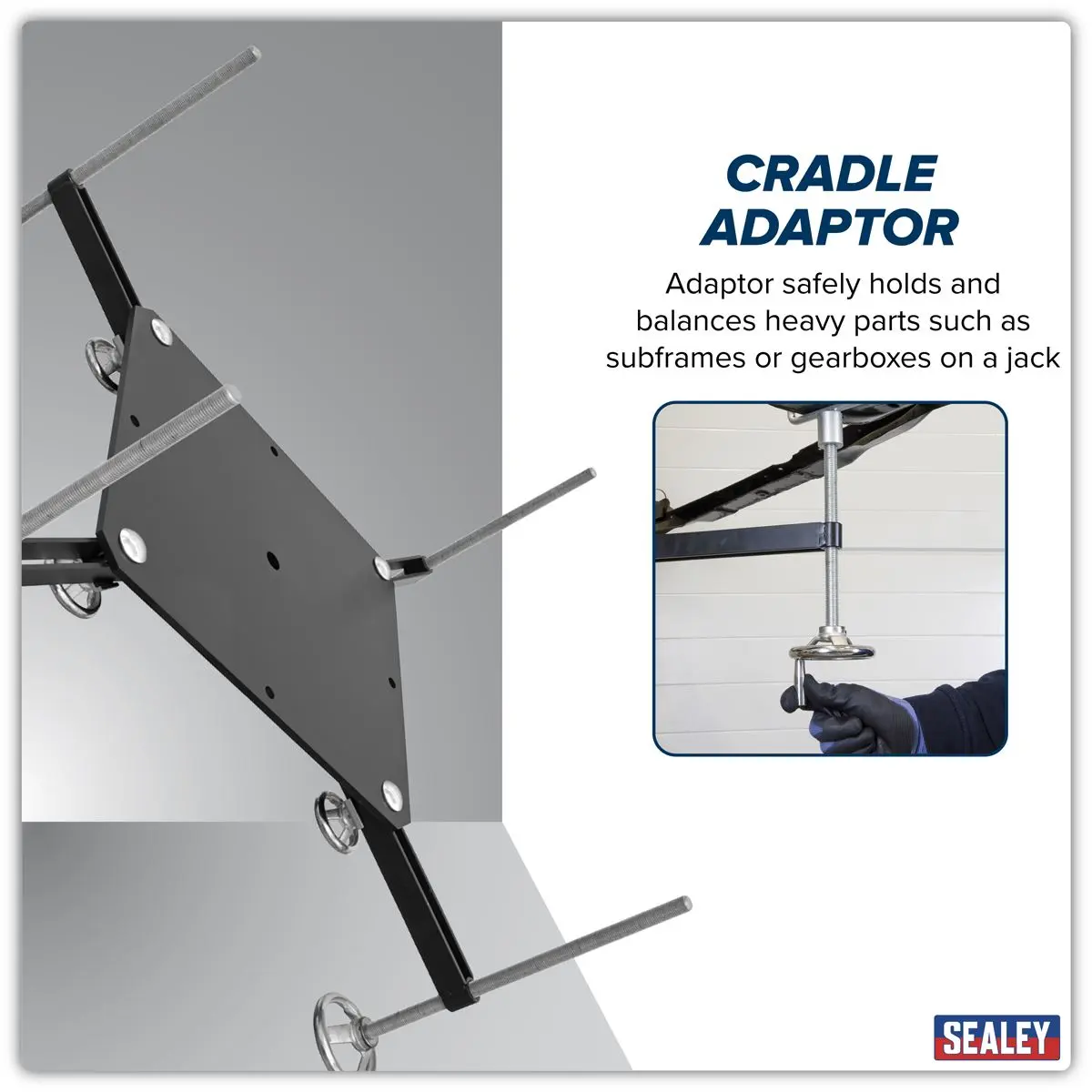 Sealey Subframe/Engine Load Adaptor for TTJ Transmission Jacks - Image 4