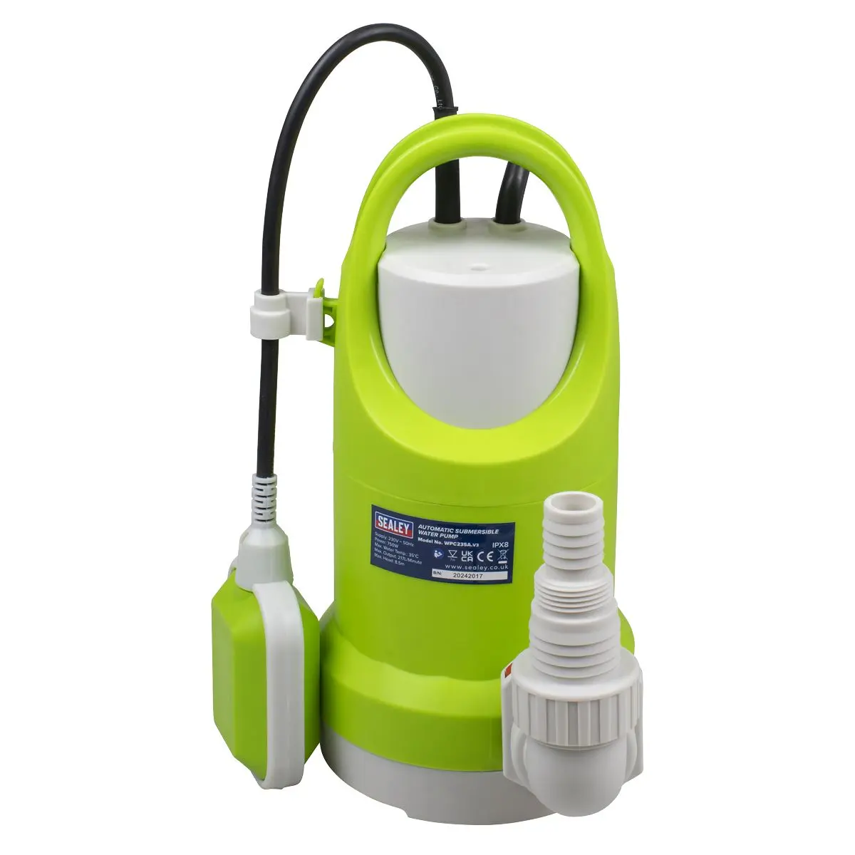 Sealey Submersible Water Pump Automatic 208L/min 230V - Image 4