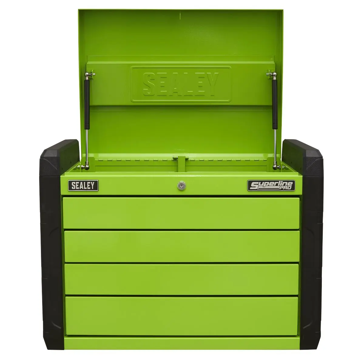 Sealey Superline Pro 4 Drawer Push-to-Open Topchest with Ball-Bearing Slides - Green - Image 3
