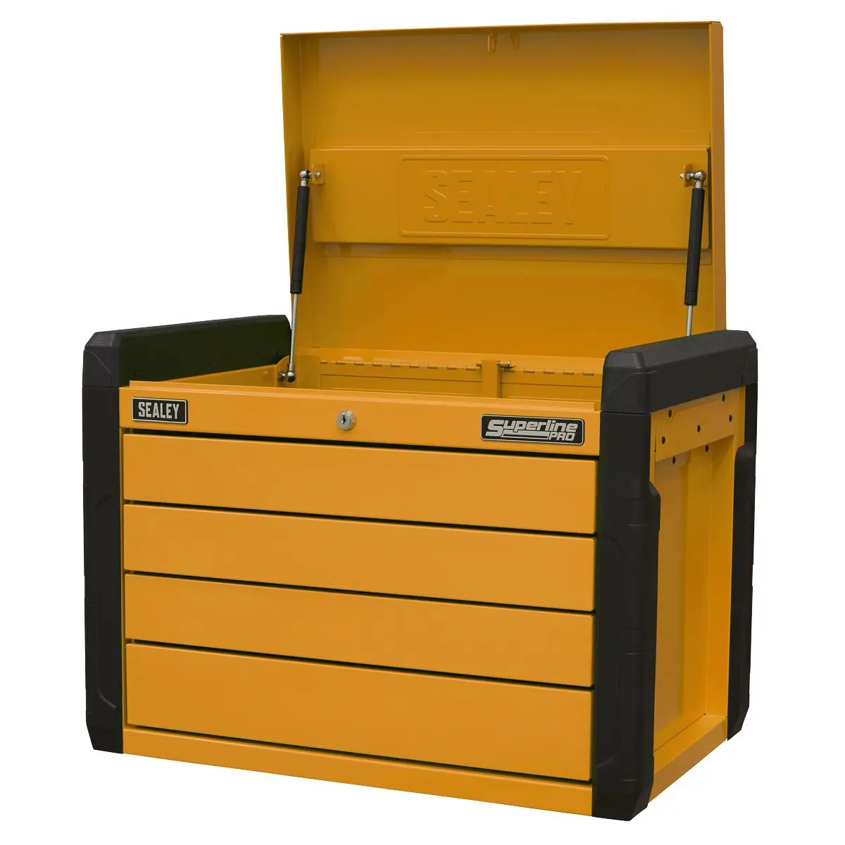 Sealey Superline Pro 4-Drawer Push-to-Open Topchest with Ball-Bearing Slides - Orange - Image 2