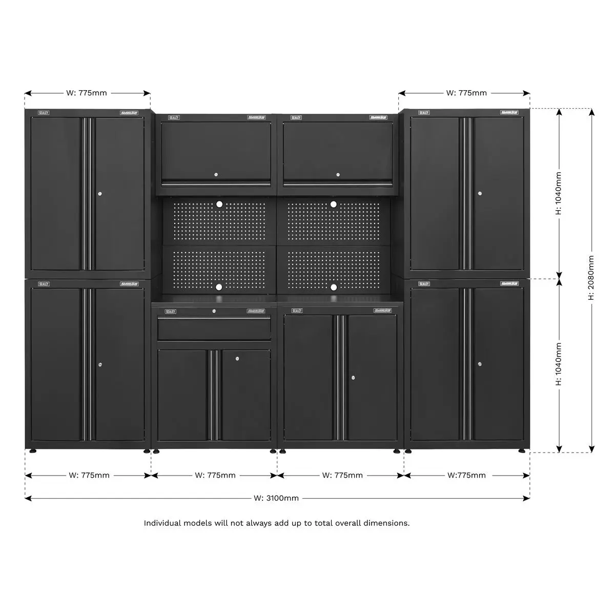 Sealey Superline Pro Rapid-Fit 3.1m Modular Garage Storage System - Image 10