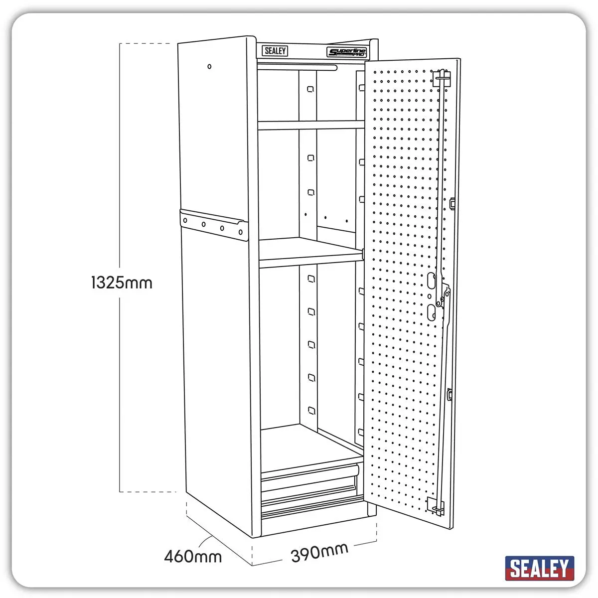 Sealey Superline Pro Hang-On Locker - Red - Image 2
