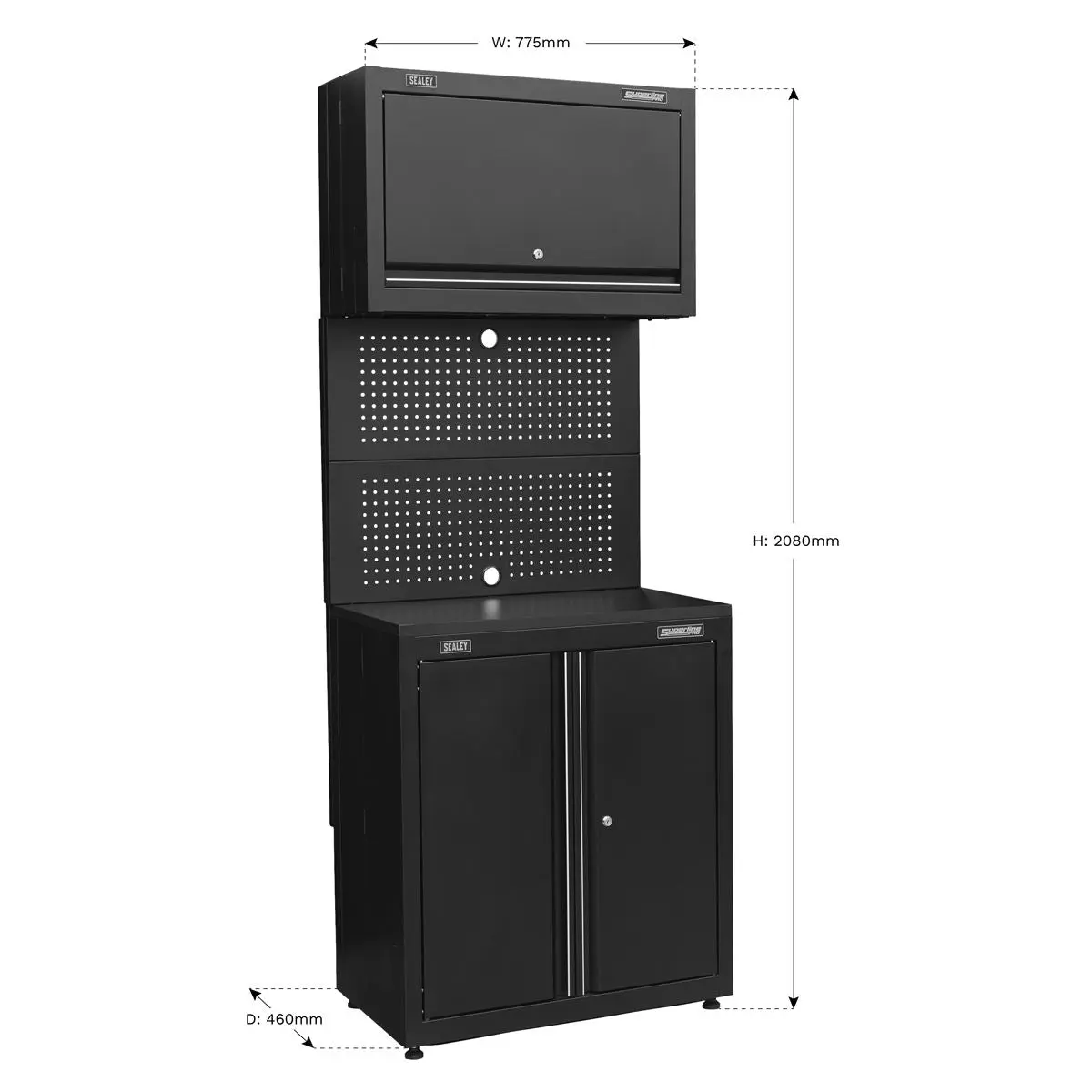 Sealey Superline Pro Rapid-Fit 2 Door Cabinet & Wall Cupboard - Image 10