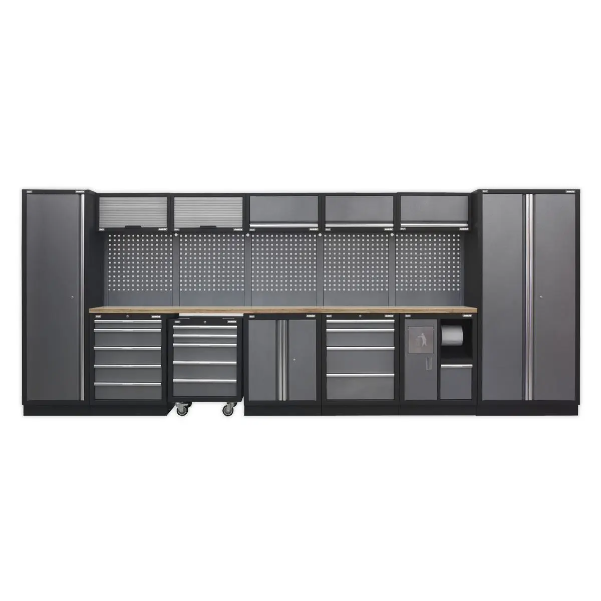Sealey Superline Pro Superline PRO® 4.9m Storage System - Wood Worktop