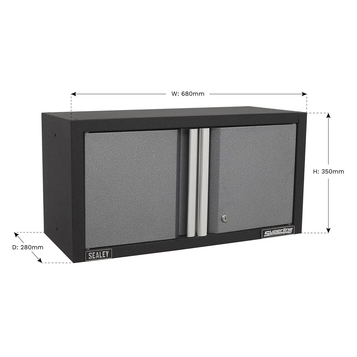 Sealey Superline Pro Modular Wall Cabinet 2 Door 680mm - Image 6