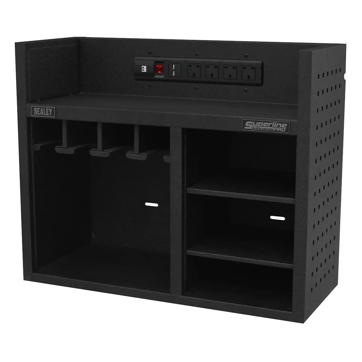 Sealey Superline Pro Power Tool Storage Rack with Power Strip - Image 4