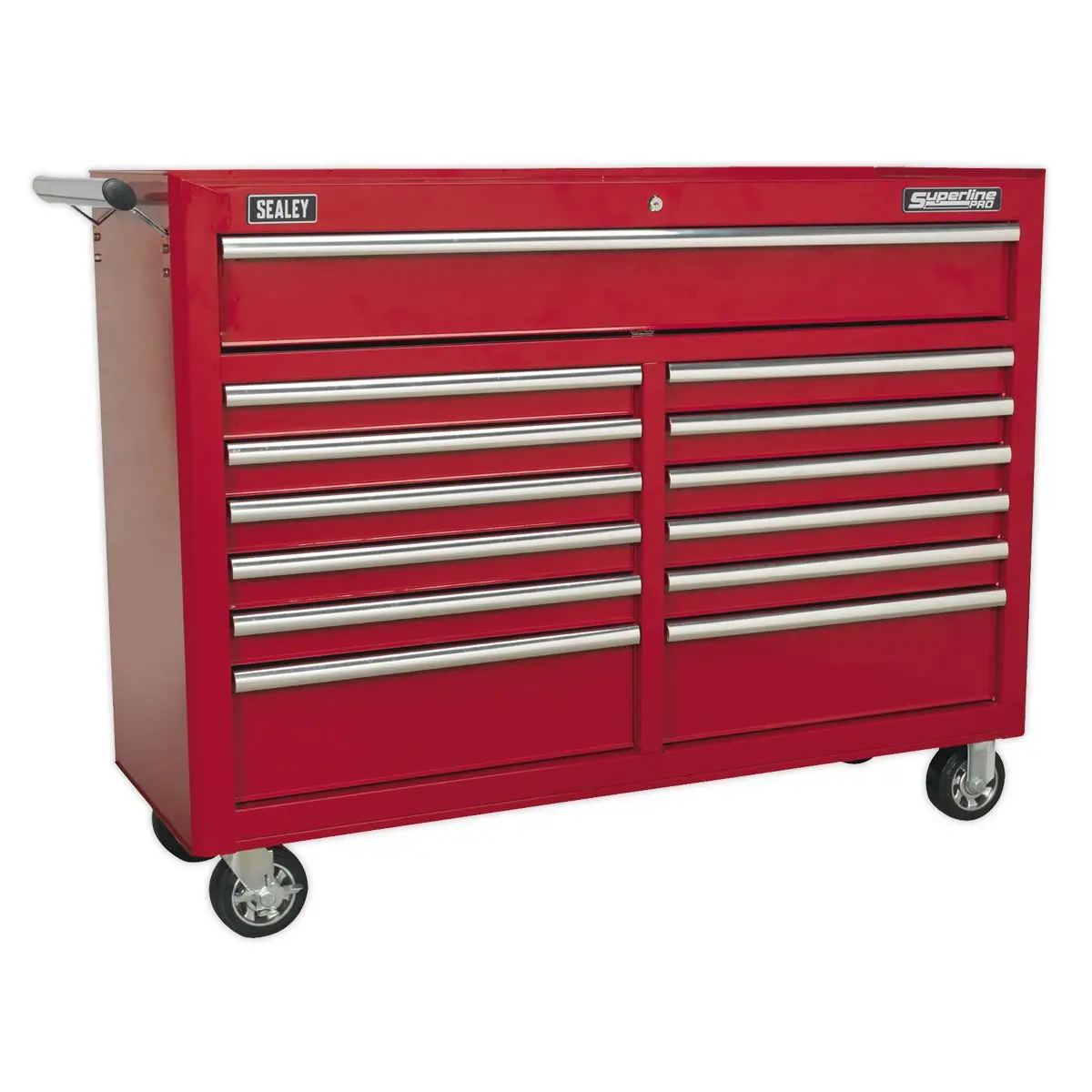 Sealey Superline Pro Rollcab 13 Drawer with Ball-Bearing Slides - Red