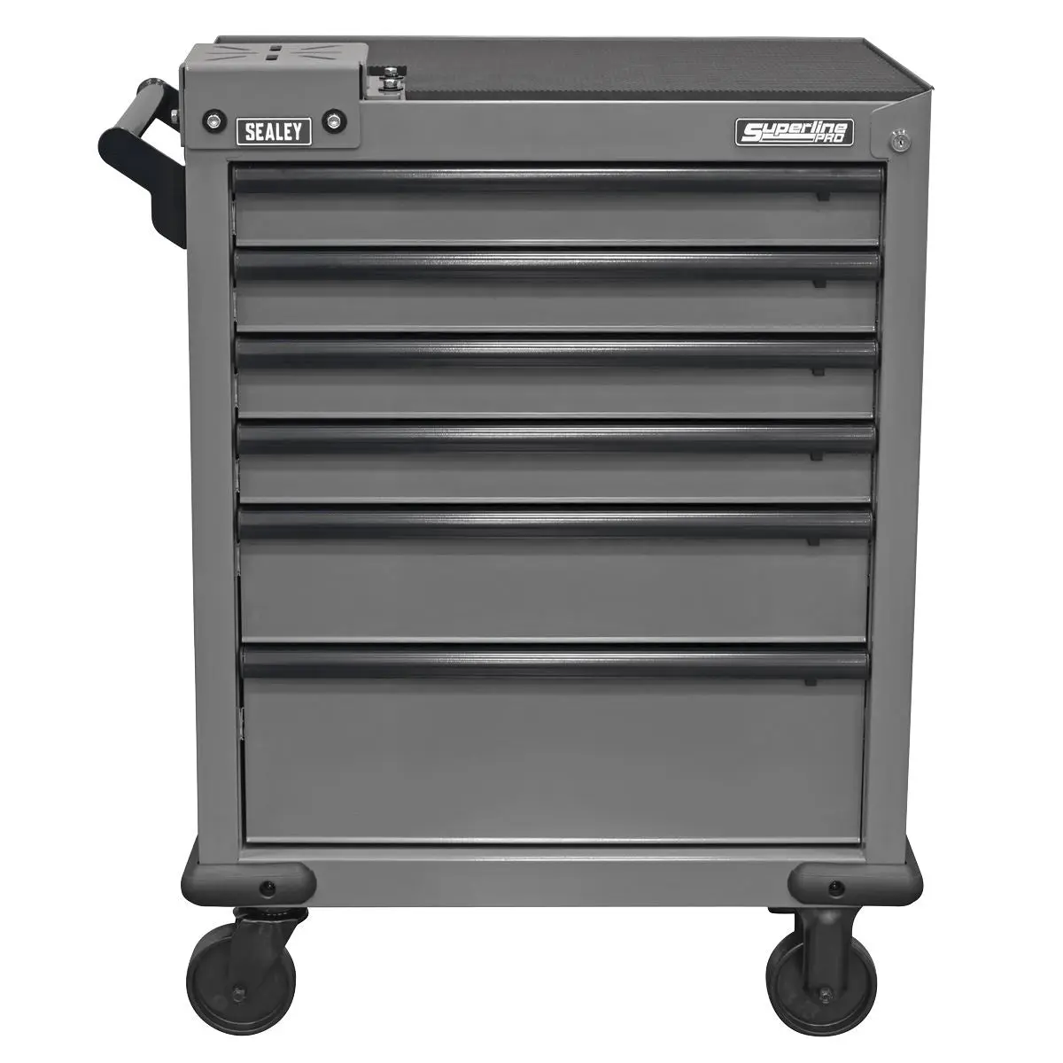 Sealey Superline Pro Rollcab 6 Drawer with Vice Base - Grey/Black - Image 3