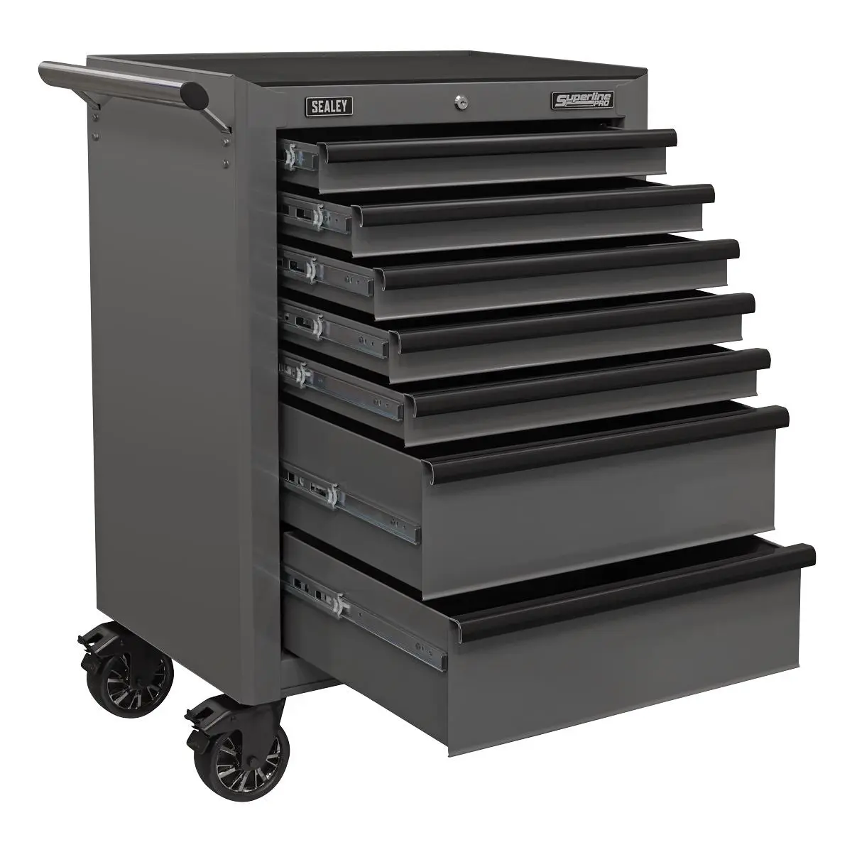 Sealey Superline Pro Rollcab 7 Drawer with Ball-Bearing Slides - Grey/Black - Image 7