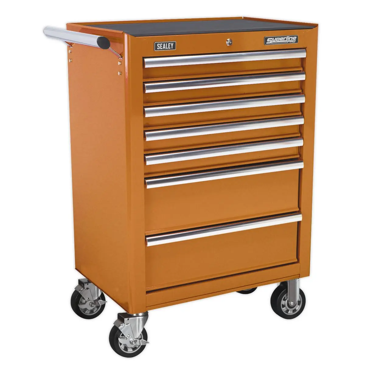 Sealey Superline Pro Rollcab 7 Drawer with Ball-Bearing Slides - Orange