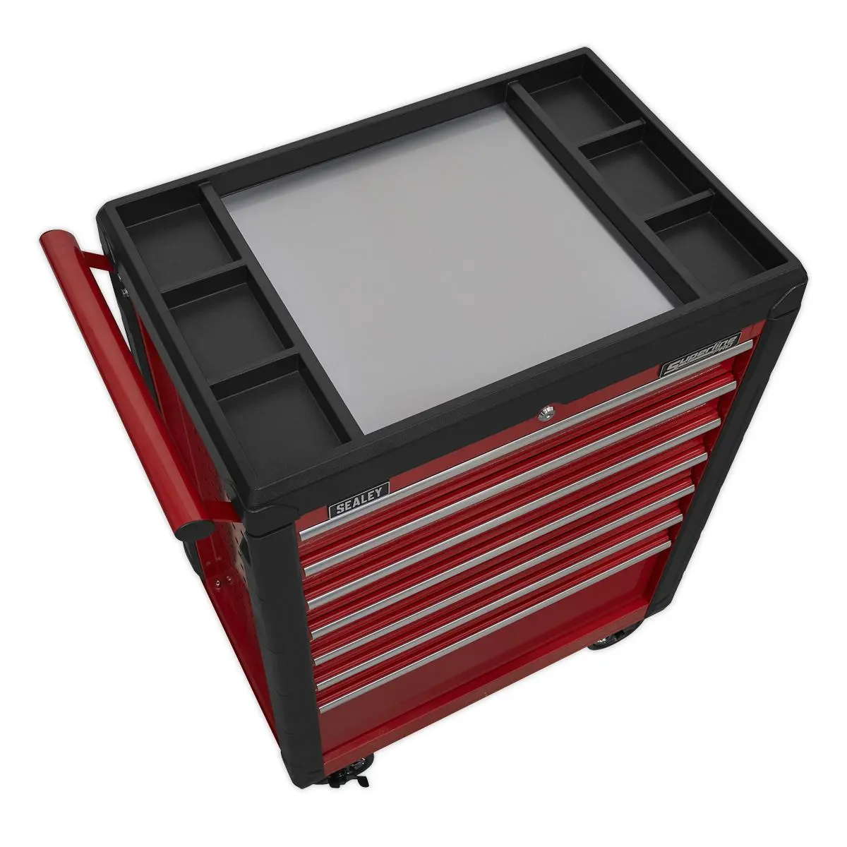 Sealey Superline Pro Rollcab 7 Drawer with Ball-Bearing Slides - Red - Image 10