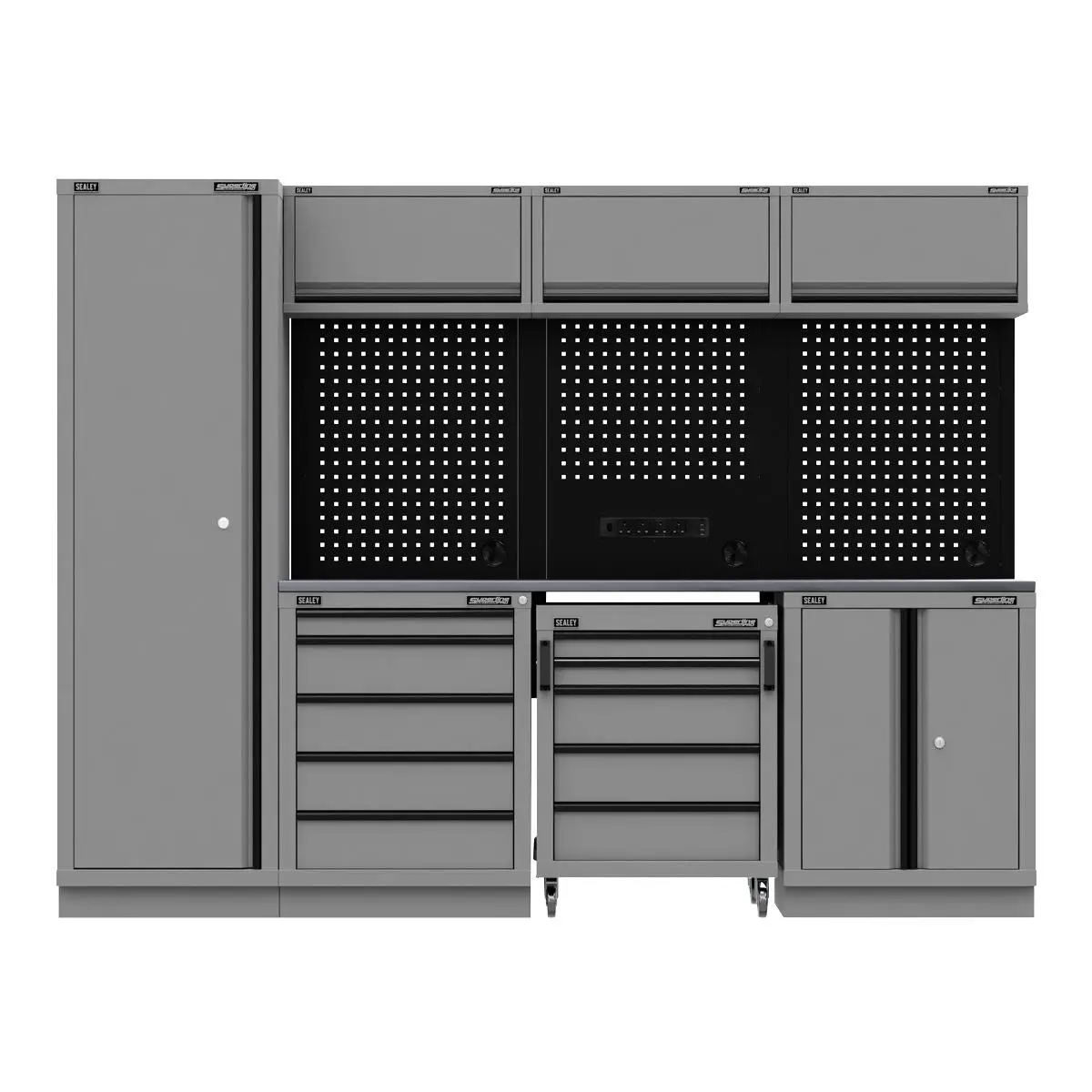 Sealey Superline Pro Superline PRO® Black Edition Storage System with Stainless Worktop 2.64m