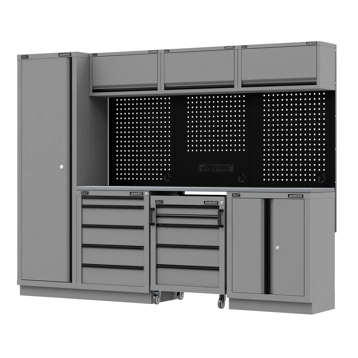 Sealey Superline Pro Superline PRO® Black Edition Storage System with Stainless Worktop 2.64m - Image 17