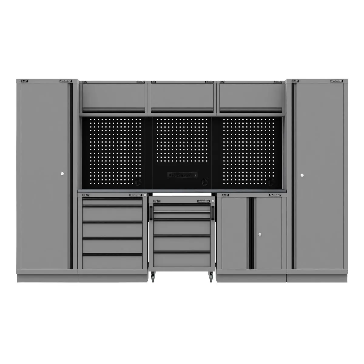 Sealey Superline Pro Superline PRO® Black Edition Storage System with Stainless Worktop 3.24m
