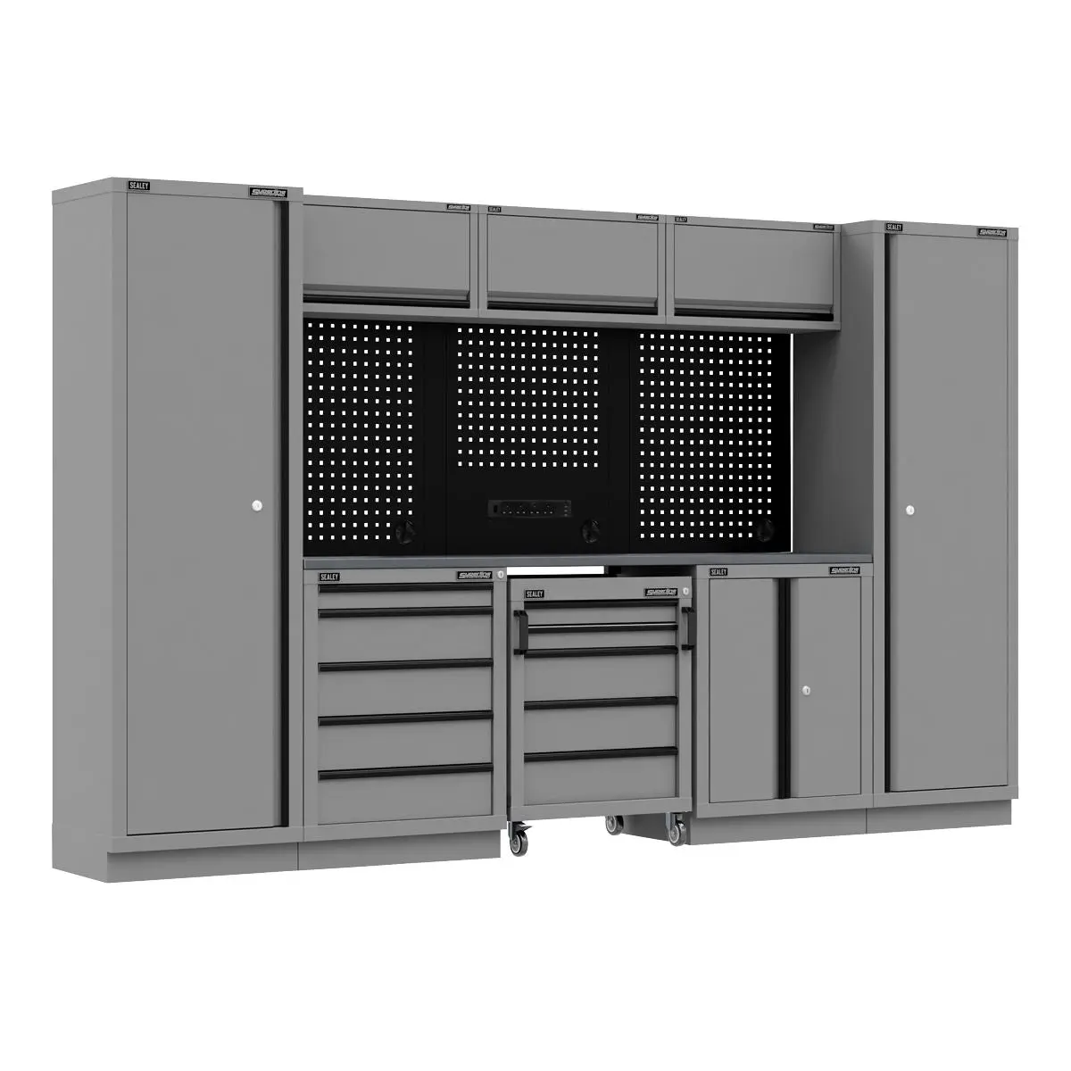 Sealey Superline Pro Superline PRO® Black Edition Storage System with Stainless Worktop 3.24m - Image 2