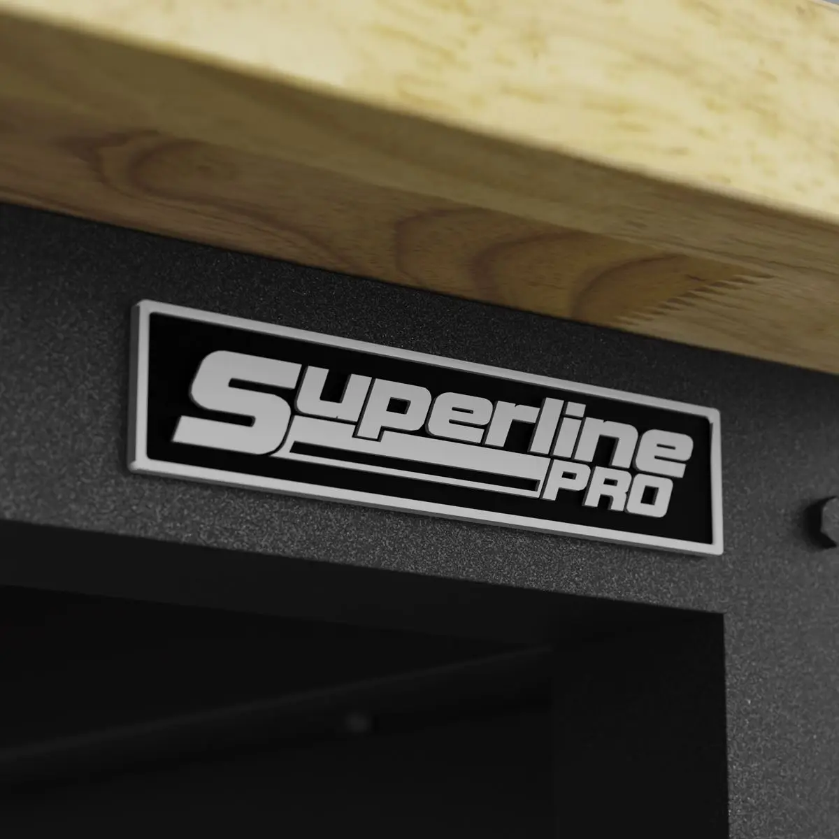 Sealey Superline Pro Superline PRO® Modular Workbench with Pegboard Back Panel Wooden Worktop 1265mm - Image 7