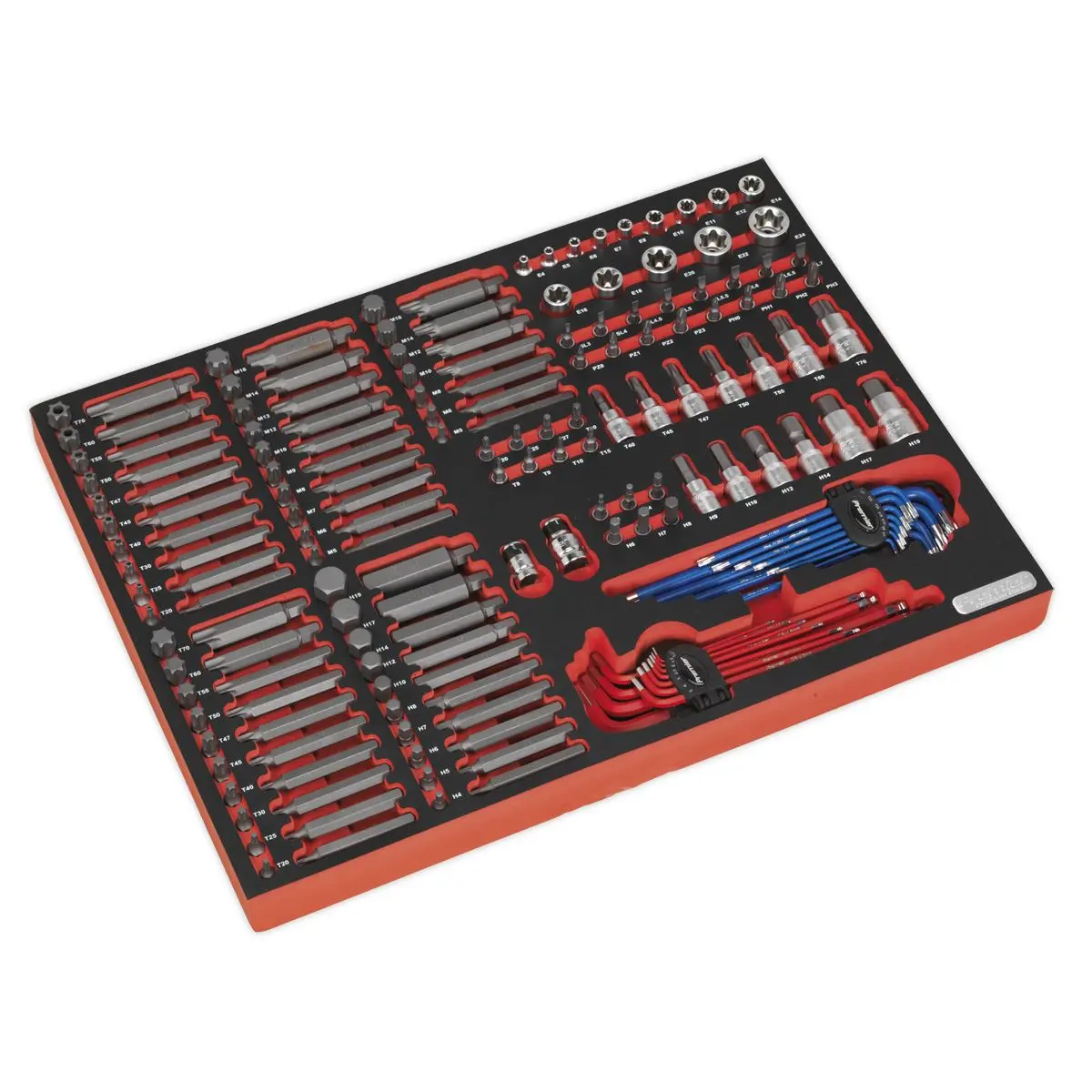 Sealey Superline Pro Tool Chest Combination 14 Drawer with Ball-Bearing Slides - Blue & 446pc Tool Kit - Image 3