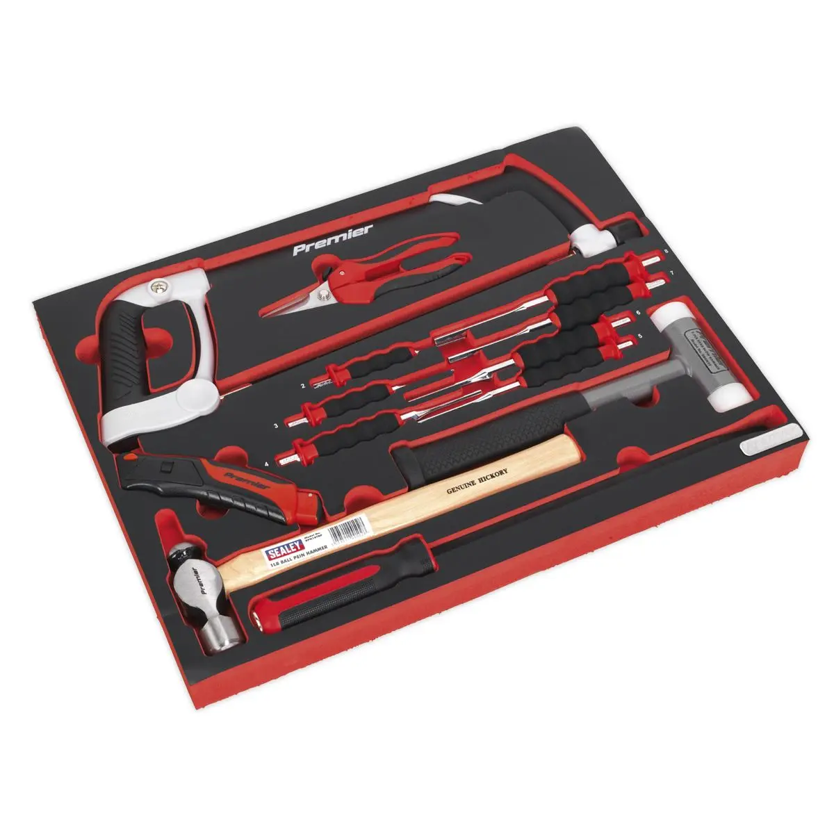 Sealey Superline Pro Tool Chest Combination 14 Drawer with Ball-Bearing Slides - Red & 446pc Tool Kit - Image 12